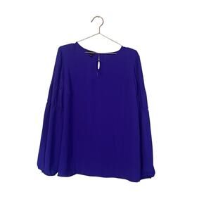 Talbots purple blouse size large NWOT